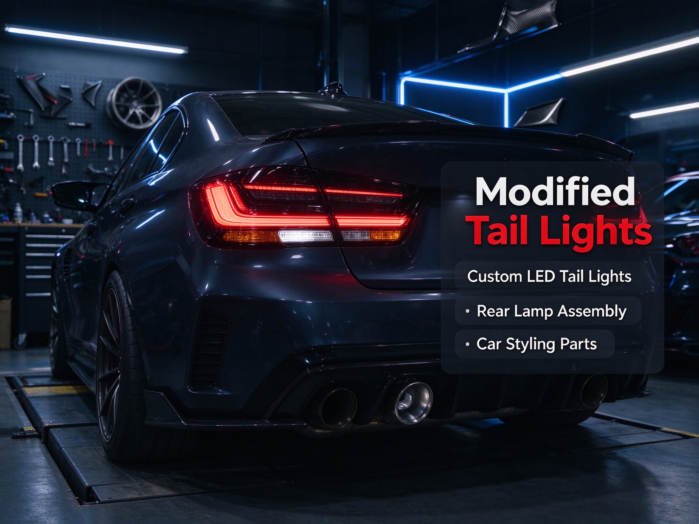 Modified Tail Lights for Custom Car Styling
