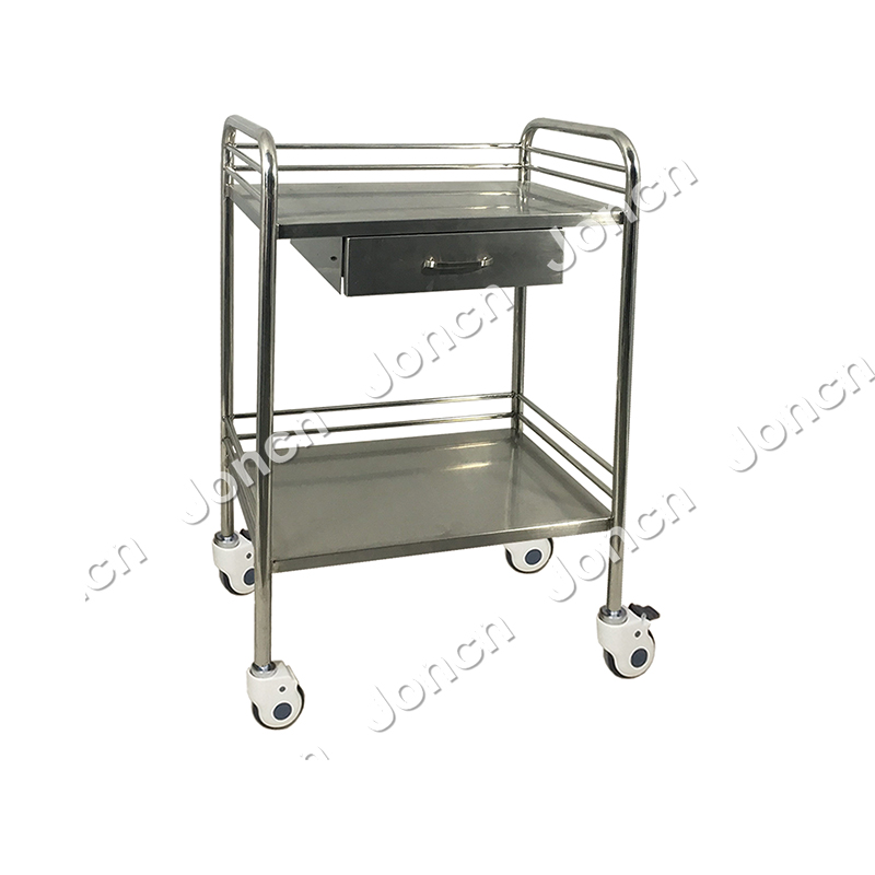 SUS600J57 Mobile 304 Stainless Steel Instrument Trolley for Hospital and Clinical Use