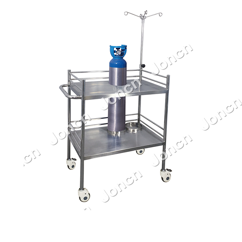 SUS600J57 Mobile 304 Stainless Steel Instrument Trolley for Hospital and Clinical Use