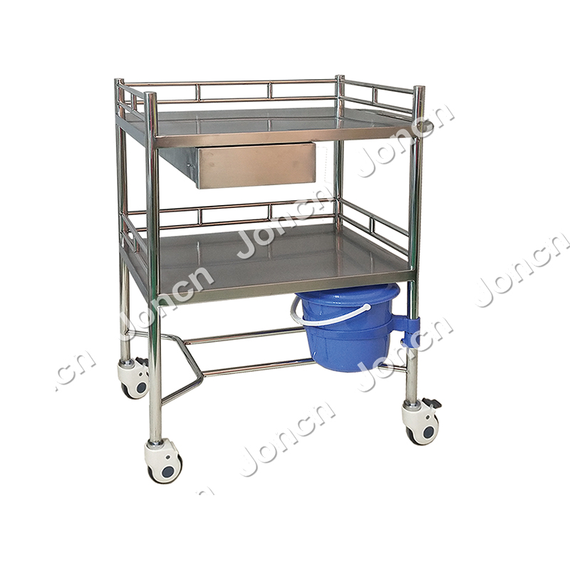 SUS600J57 Mobile 304 Stainless Steel Instrument Trolley for Hospital and Clinical Use