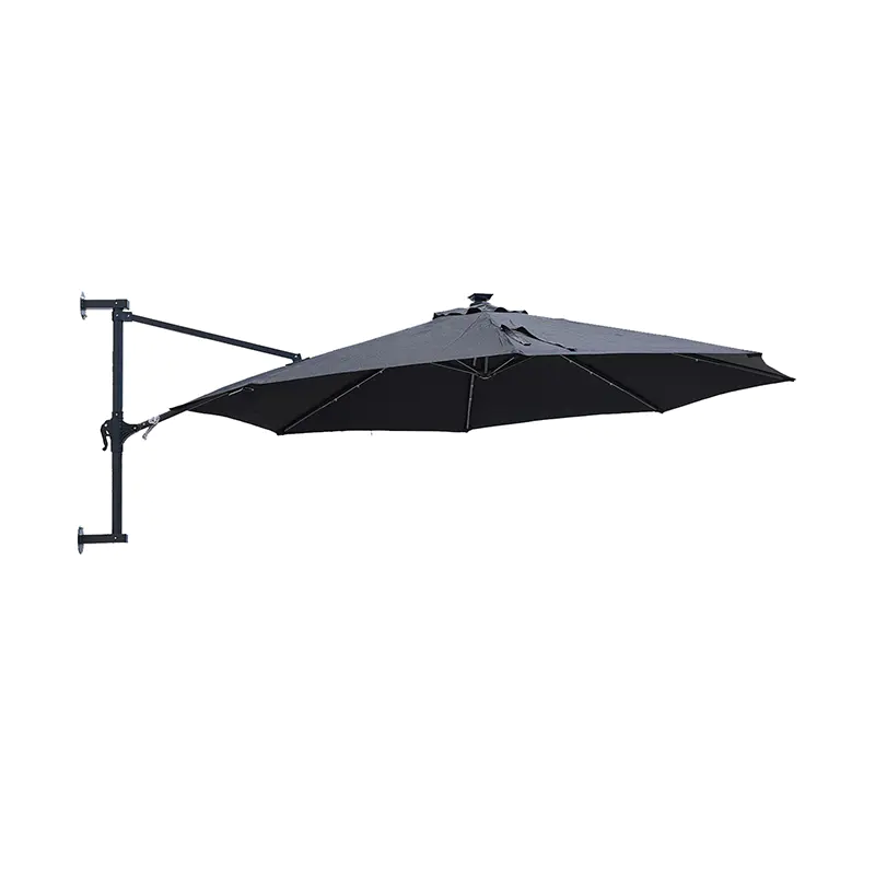 Tiltable Wall Mounted Outdoor Umbrella for Patio Garden