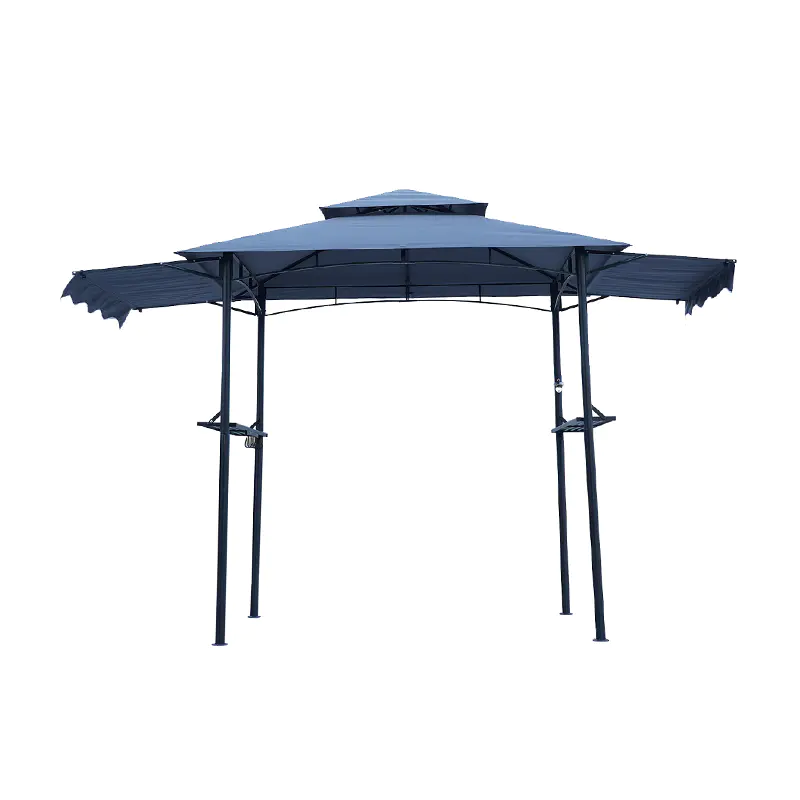 Double Awning BBQ Gazebo Shade Cover Tent